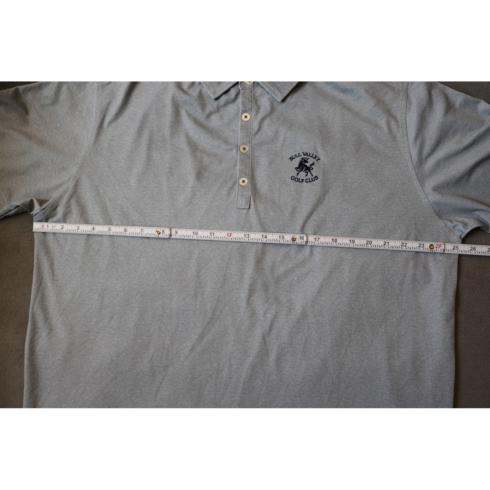 FOOTJOY Polo Shirt Mens XL Bull Valley Golf Club Gray Stretch Performance Lisle - Picture 5 of 13